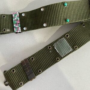 DIESEL ARCHIVE Vintage Studded & Embellished Military Army Belt ‼️RARE‼️